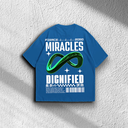 Miracle Drip Premium Blue Oversized Tee for Unisex